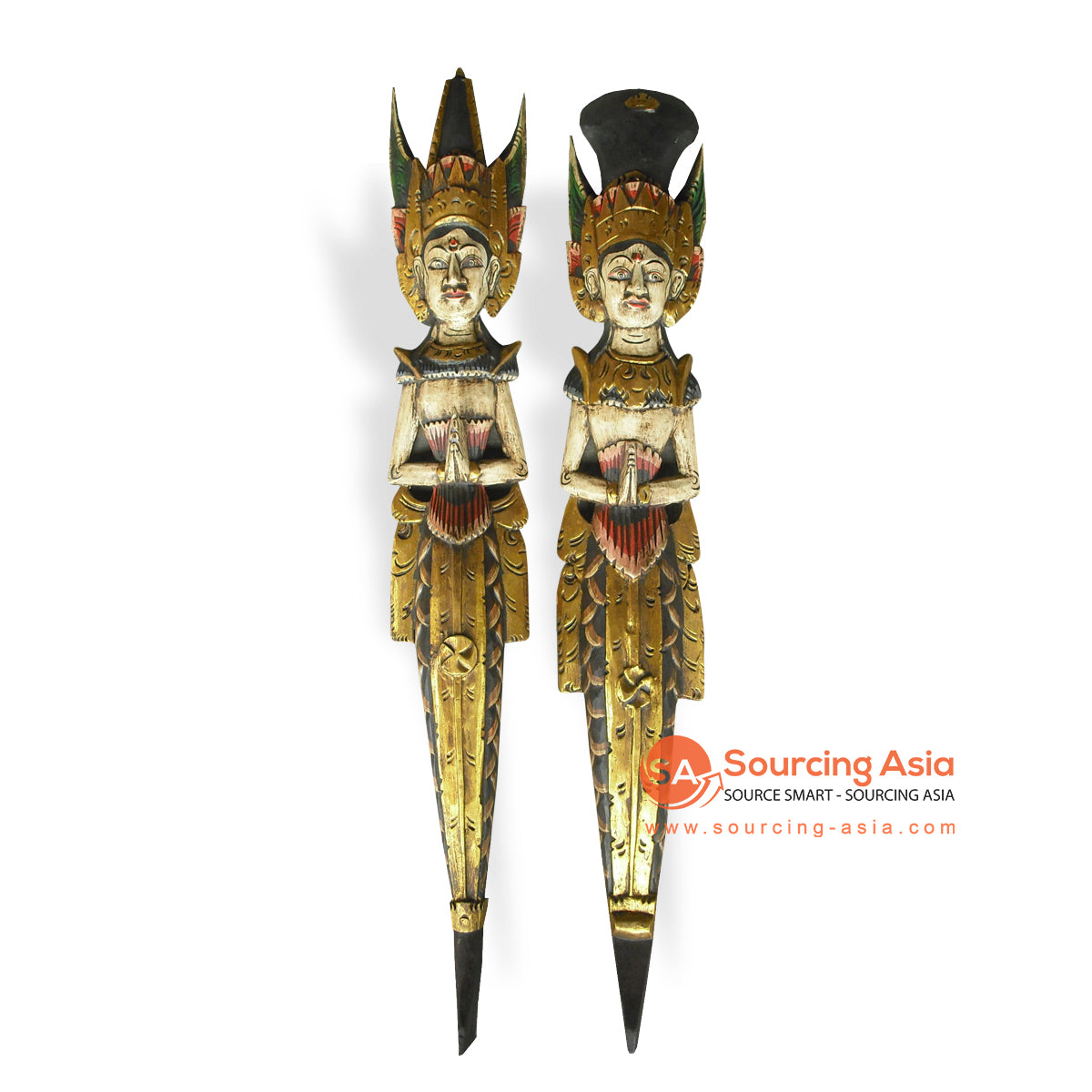 DEW018-1 WOODEN BALINESE COUPLE WALL DECORATION