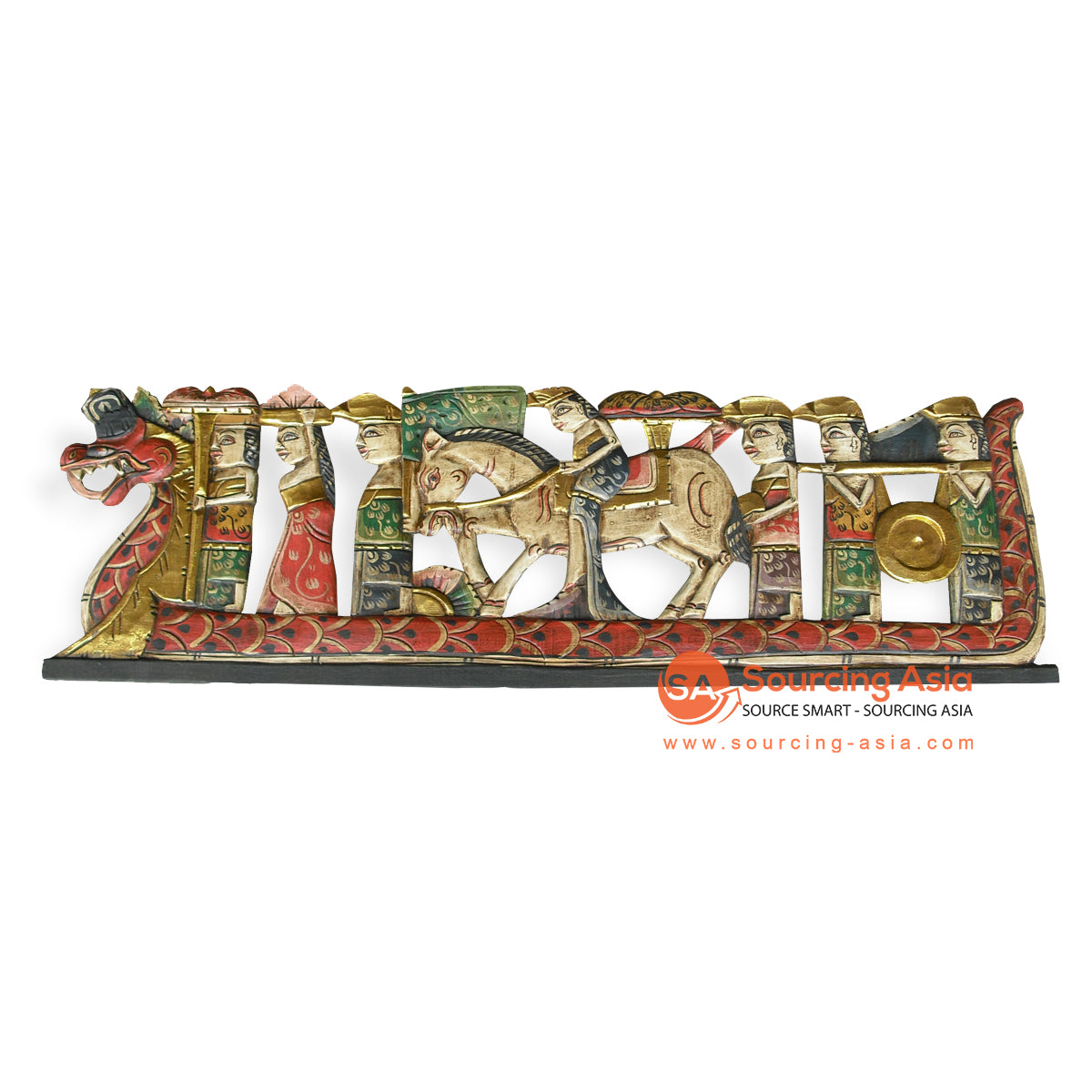 DEW022 WOODEN DRAGON PANEL WITH MELASTI TRADITION WALL DECORATION