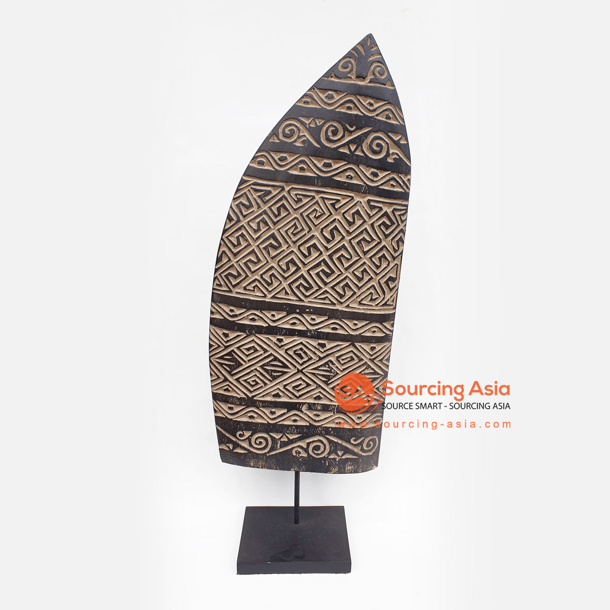 DGPC003-1 WOODEN TRIBAL CARVED ON STAND DECORATION