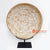 DGPC005-2 WOODEN TRIBAL CARVED ROUND ON STAND DECORATION