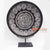 DGPC005 WOODEN TRIBAL CARVED ROUND ON STAND DECORATION
