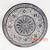 DGPC006 DARK BROWN SUAR WOOD TRIBAL CARVED ROUND PLATE WALL DECORATION