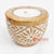 DGPC007 WHITE WASH SUAR WOOD TRIBAL CARVED CANDLE HOLDER WITH CANDLE