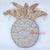 DHL031 NATURAL DRIED RAFFIA AND SHELL PINEAPPLE WALL DECORATION