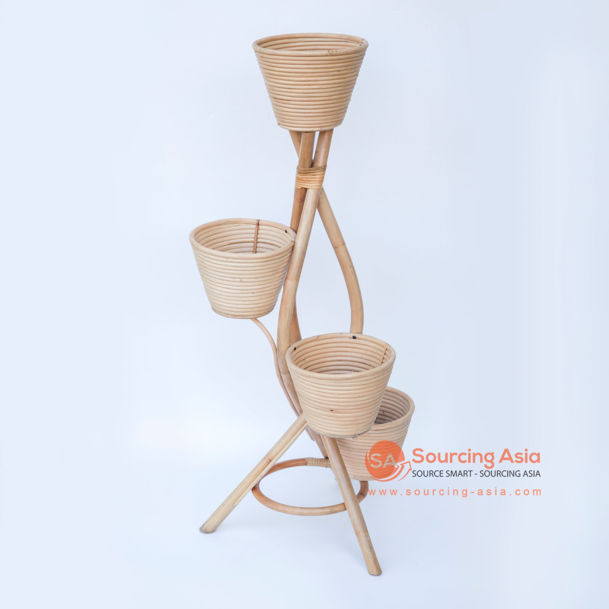 DHL036 NATURAL RATTAN STANDING POTS DECORATION