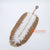 DHL087 NATURAL RAFFIA, WHITE FEATHER, AND SHELL LEAF SHAPED WALL DECORATION