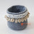 DHL110 GREY AND WHITE MACRAME AND SHELL SMALL BASKET