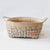 DHL145 NATURAL BAMBOO AND WHITE SHELL LONG BASKET WITH HANDLE