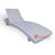 DJO037 OFF WHITE SYNTHETIC RATTAN OUTDOOR SUNLOUNGER WITHOUT MATTRESS