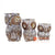 DPA002BW SET OF THREE BROWN WASH WOODEN OWL DECORATIONS