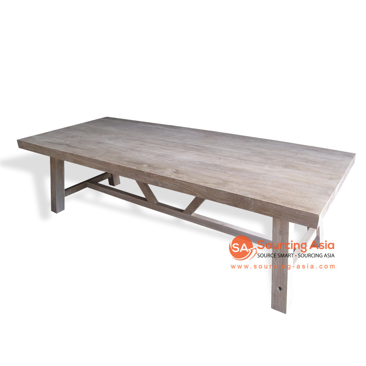 ECL033 WHITE WASH RECYCLED TEAK WOOD DINING TABLE