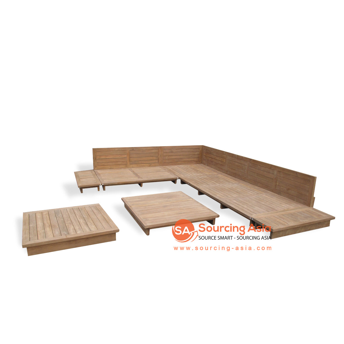 ECL039 NATURAL RECYCLED TEAK WOOD MALDIVES SOFA SET (PRICE WITHOUT CUSHION)