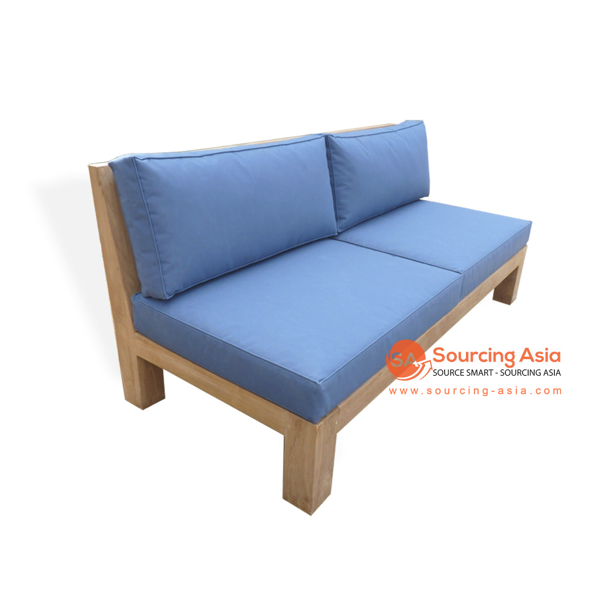 ECL048-240X75 NATURAL RECYCLED TEAK WOOD TWO SEATS SOFA (PRICE WITHOUT CUSHION)