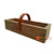 ECL057 NATURAL WOODEN CUTLERY TRAY WITH BROWN LEATHER STRAP