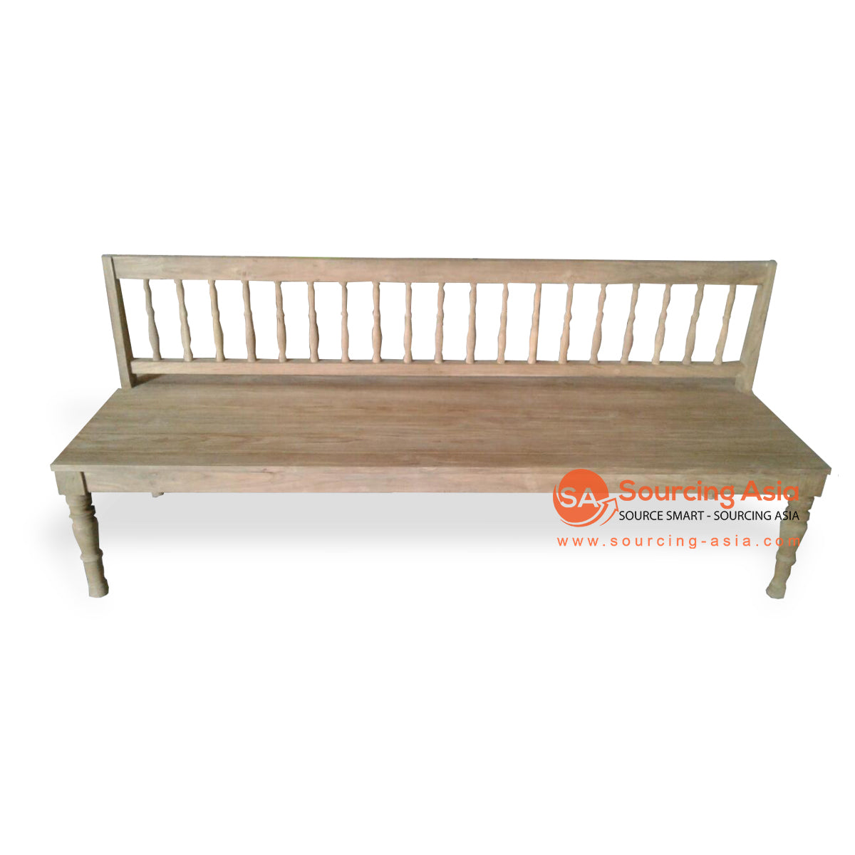 ECL156 NATURAL SMOOTH RECYCLED TEAK WOOD COLONIAL BENCH