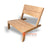 ECL167 NATURAL TEAK WOOD LOW LAZY CHAIR WITHOUT CUSHION