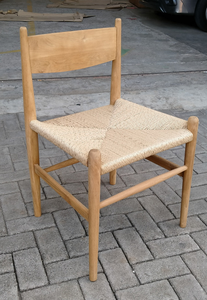 ECL191 NATURAL RECYCLED TEAK WOOD DINING CHAIR