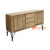 ECL309 NATURAL RECYCLED TEAK WOOD TWO DOORS AND THREE DRAWERS BUFFET WITH IRON LEGS