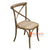 ECL316 NATURAL RECYCLED TEAK WOOD RETRO DINING CHAIR WITH CROSS SUPPORT