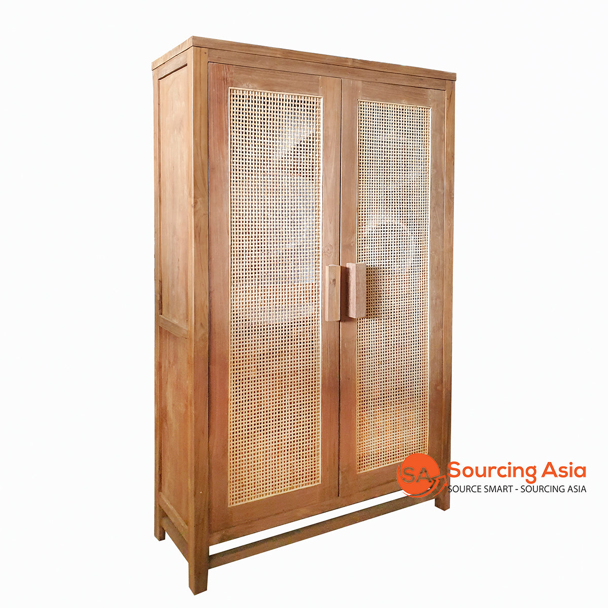 ECL383 TEAK TV CABINET WITH RAFFIA DOORS (NOT CANEING) RAFFIA COLOR NOT TOO YELLOW, LIKE AS PHOTO COLOUR AND WEAVE