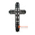 EXA116-50A BLACK WOODEN CARVED CROSS DECORATION