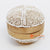 EXAC003-3 NATURAL BAMBOO AND WHITE BEADED ROUND BOX WITH LID