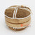 EXAC003 NATURAL BAMBOO AND BROWN BEADED ROUND BOX WITH LID AND TASSEL
