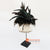 EXAC011-2 BLACK FEATHER PAPUA CEREMONIAL HEADDRESS ON STAND DECORATION