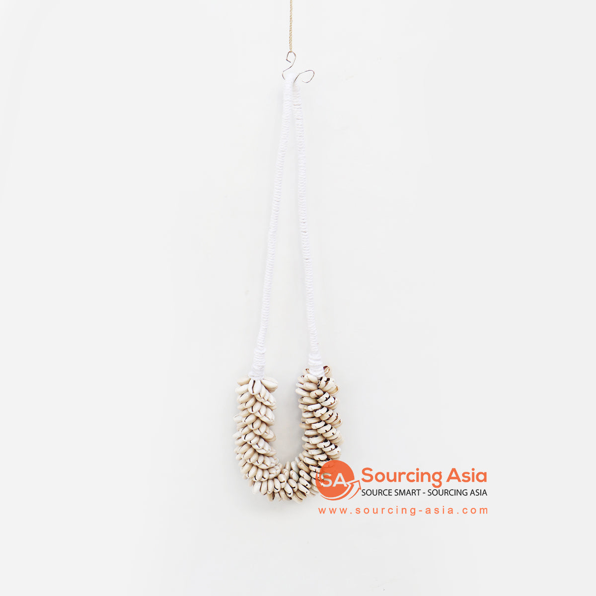 EXAC022-3 NATURAL BROWN SHELL HANGING NECKLACE WALL DECORATION