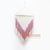 EXAC049 PINK TIMBER BEADS AND WHITE TASSEL WALL DECORATION