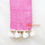EXAC056-8 PINK PRINTED THROW RUG WALL DECORATION WITH WHITE TASSEL