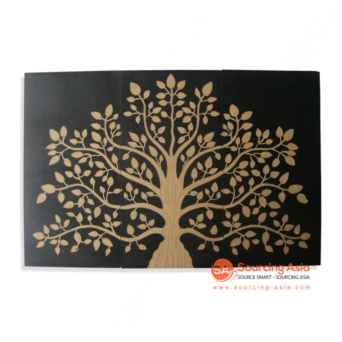 EXC001SET SET OF THREE WOODEN "TREE OF LIFE" PANELS