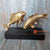 GB127-1 TWO BRASS FISH ON STAND DECORATION