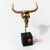 GB187 BRASS BULLS HEAD ON STAND DECORATION