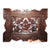 GUR005-B BROWN SUAR WOOD PANEL WITH FLORAL CARVING