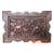 GUR008 BROWN SUAR WOOD PANEL WITH ELEPHANT CARVING