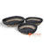 HBS073 SET OF THREE BLACK AND NATURAL SEAGRASS TRAYS