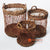 HBS179 SET OF THREE NATURAL BANANA FIBER BASKETS