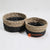 HBSC038 SET OF TWO BLACK AND NATURAL SEAGRASS TRINKET BASKETS