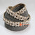 HBSC043-7 SET OF THREE GREY SEAGRASS BASKETS WITH SHELL ORNAMENT