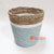 HBSC069-2 MIXED COLORS SEAGRASS ROUND WASTE PAPER BASKET 