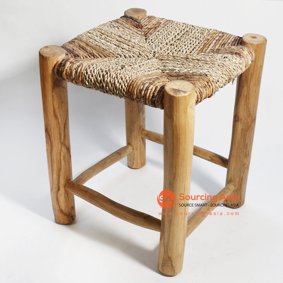 HBSC155 NATURAL SEAGRASS SQUARE STOOL