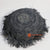 HBSC170 BLACK RAFFIA ROUND CUSHION WITH FRINGE (PRICE WITH INNER)