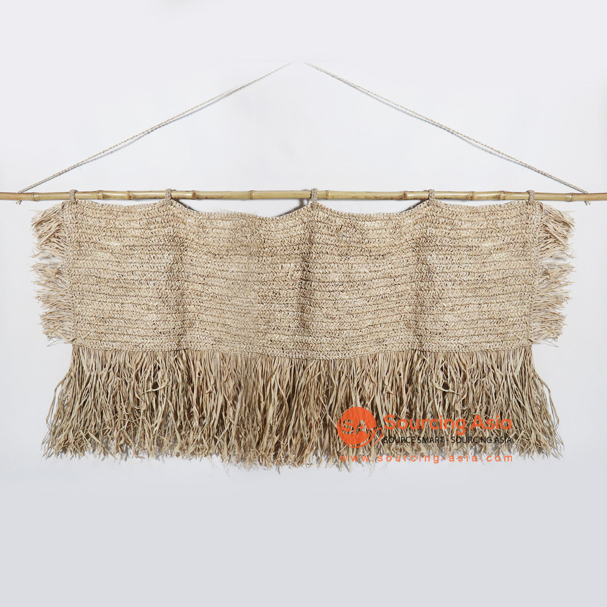 HBSC179 BROWN WEAVING RAFFIA WALL DECORATION