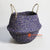 HBSC184-1 PURPLE SEAGRASS COLLAPSIBLE BASKET WITH HANDLE