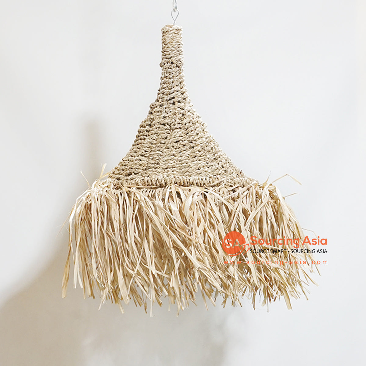 HBSC199 NATURAL SEAGRASS PENDANT LAMP WITH FRINGE