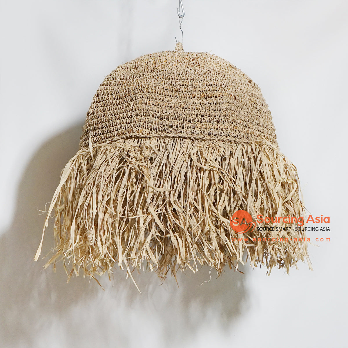 HBSC213-2 NATURAL AGEL PENDANT LAMP WITH FRINGE