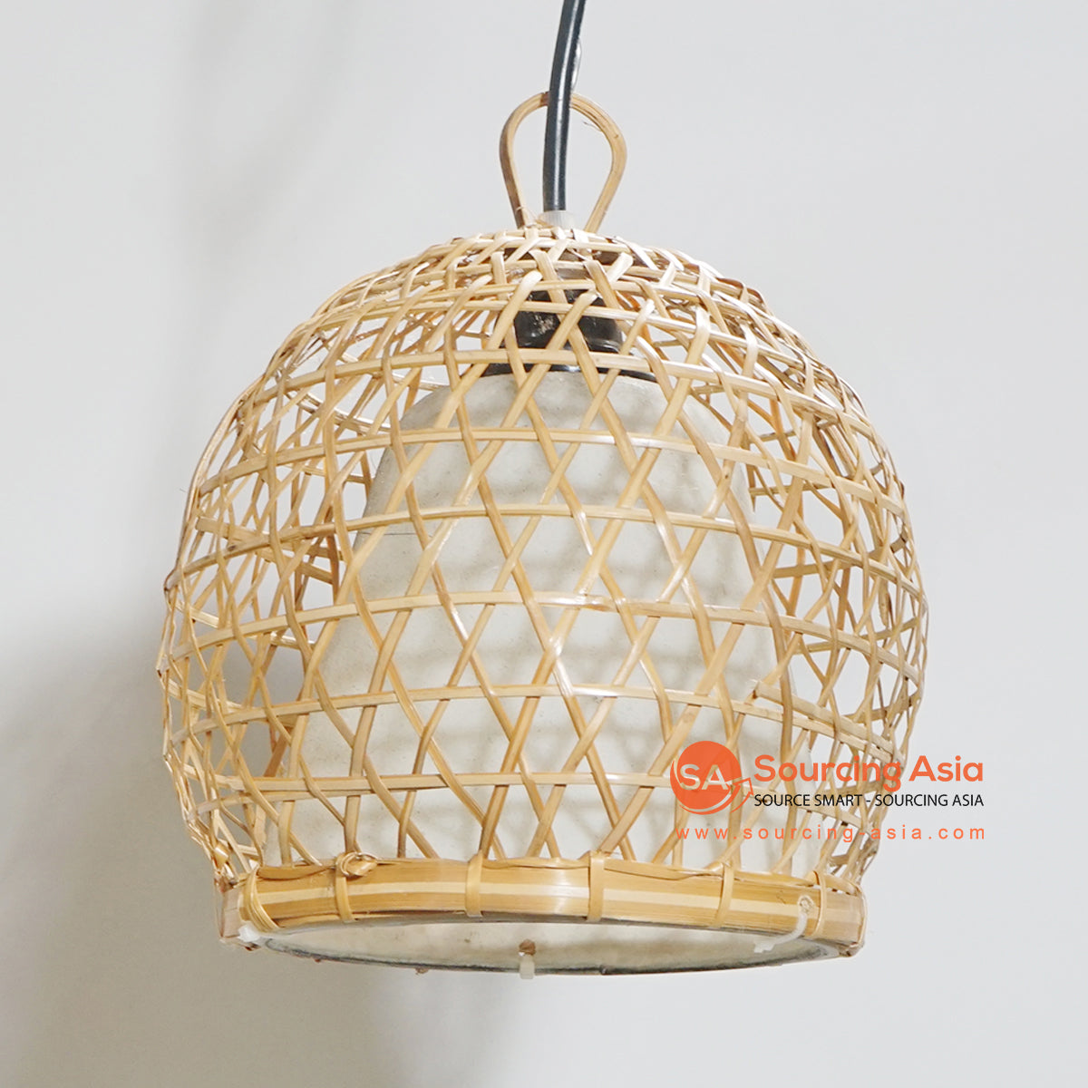 HBSC215 NATURAL BAMBOO WOOD CHICKEN CAGE PENDANT LAMP