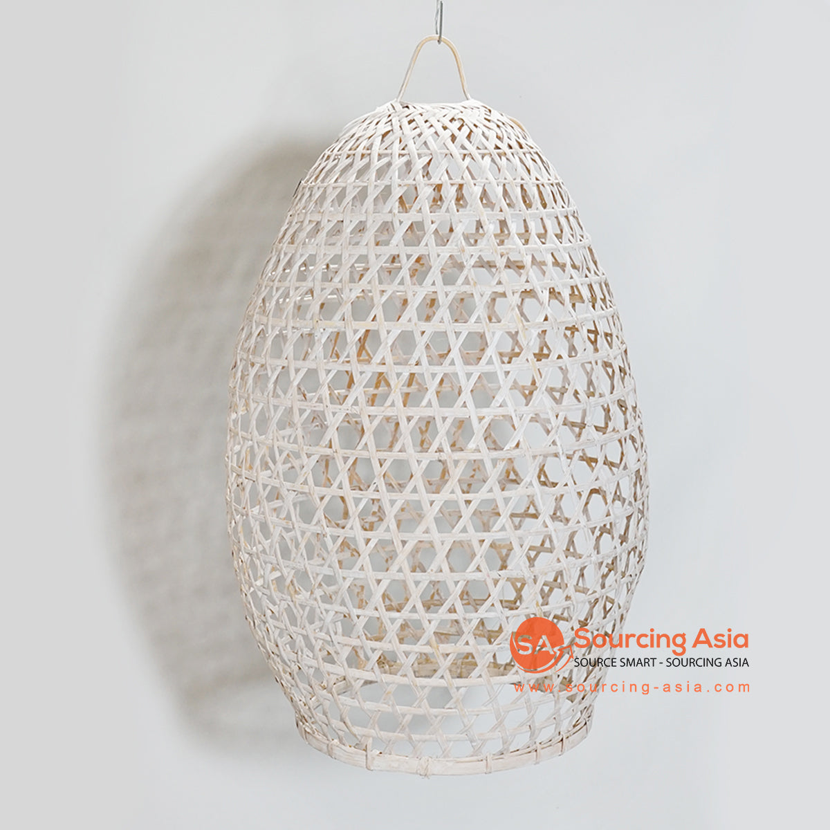 HBSC226 WHITE BAMBOO WOOD CHICKEN CAGE PENDANT LAMP