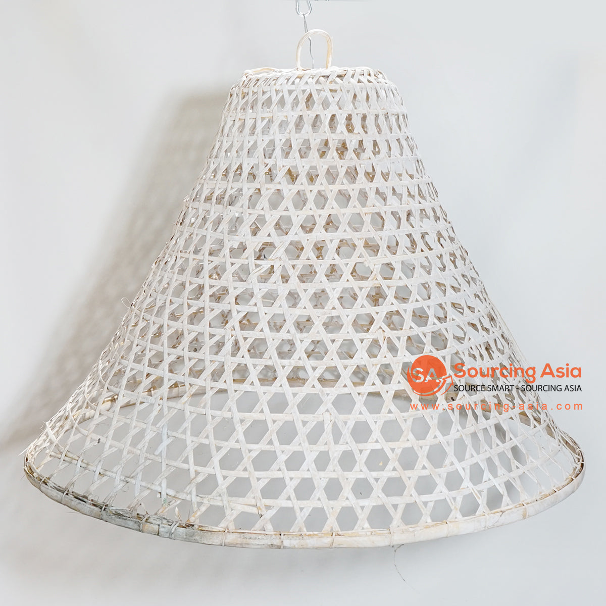 HBSC229 WHITE BAMBOO WOOD PENDANT LAMP